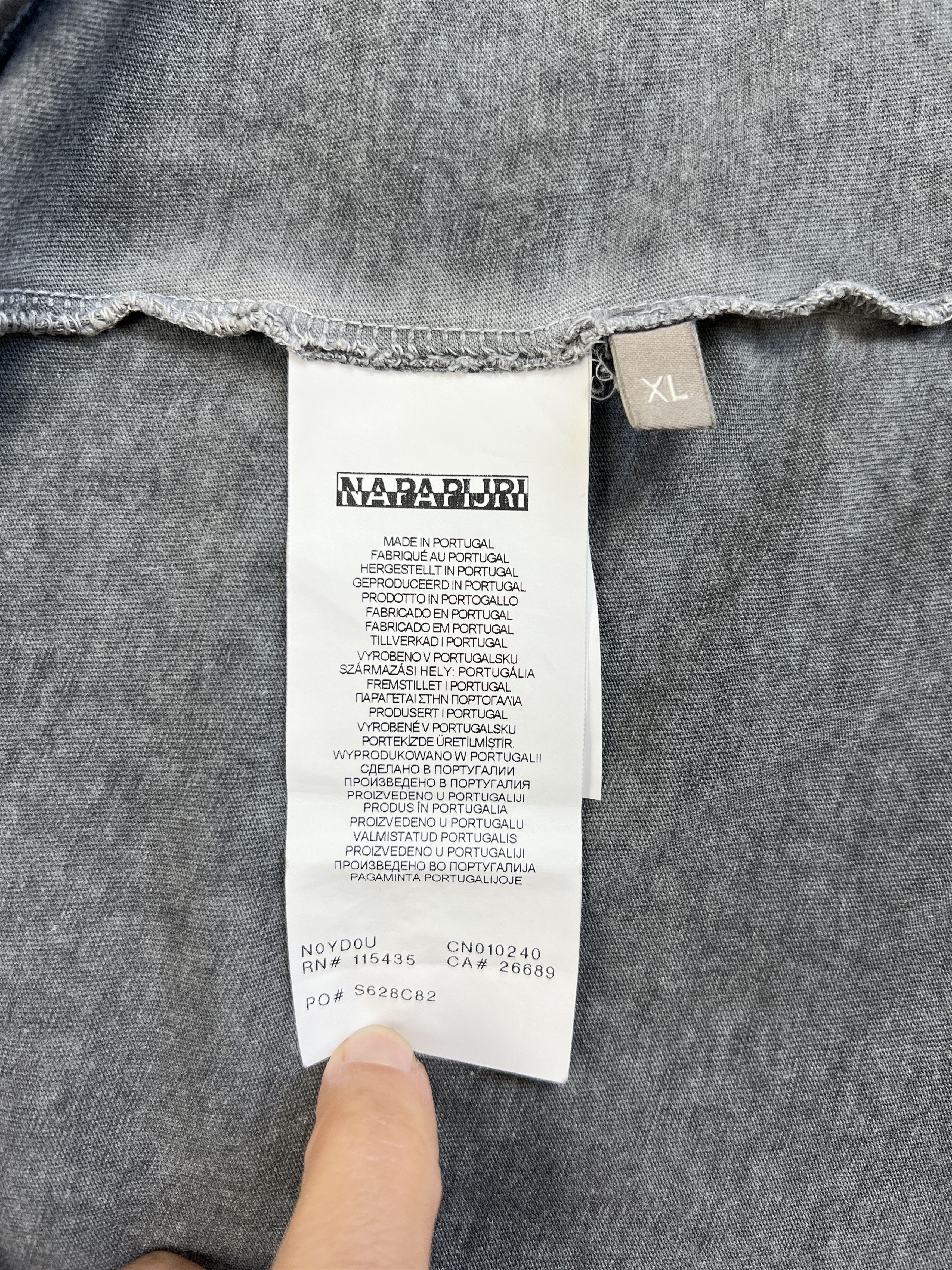 Napapijri Napapijri Geographic Flag Logo T-Shirt Washed Grey M/L Size US L / EU 52-54 / 3 - 12 Thumbnail