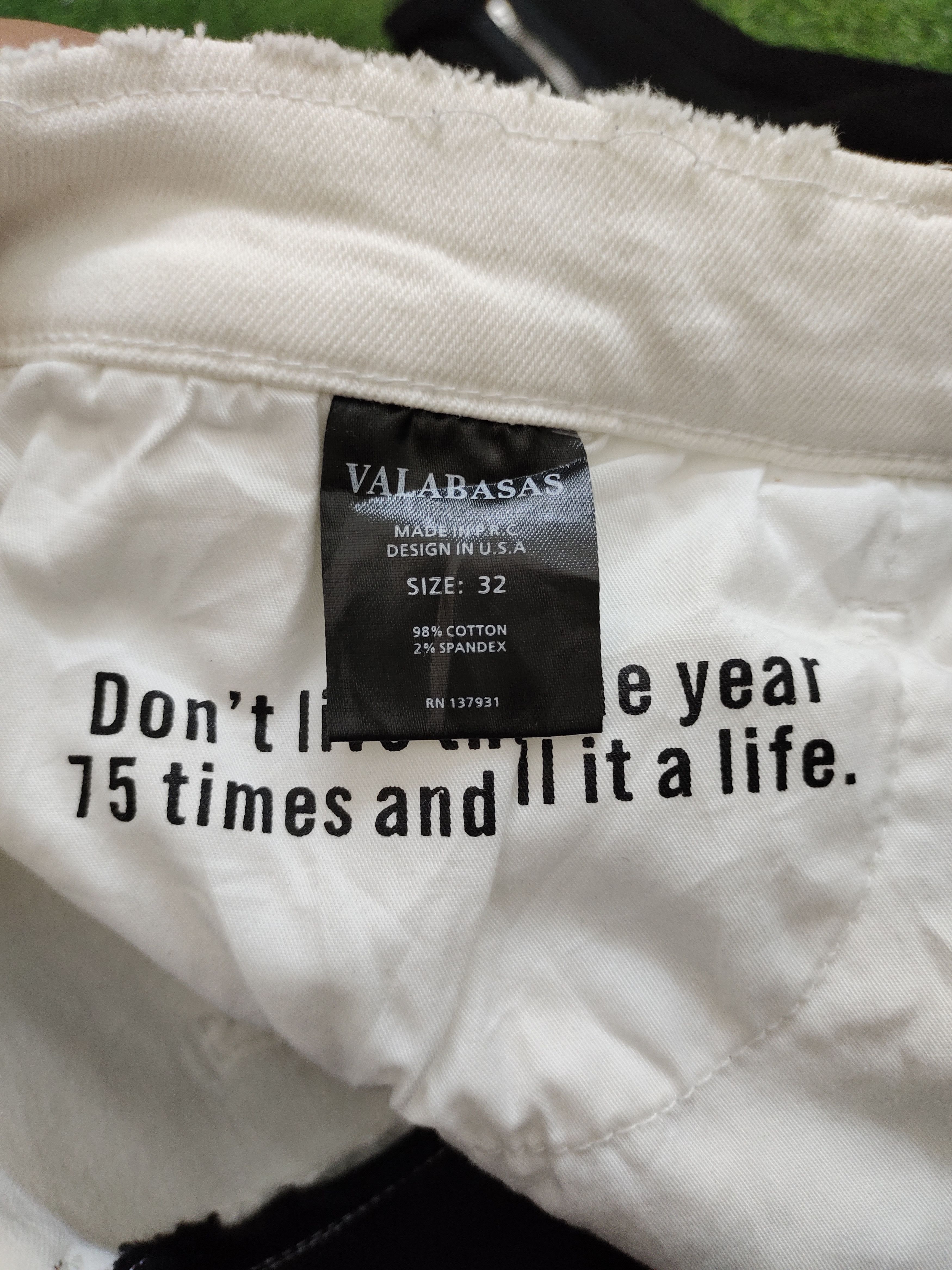 Japanese Brand Valabasas Black White Bondage Cargo Denim Jeans Cyperpunk Size US 32 / EU 48 - 18 Thumbnail