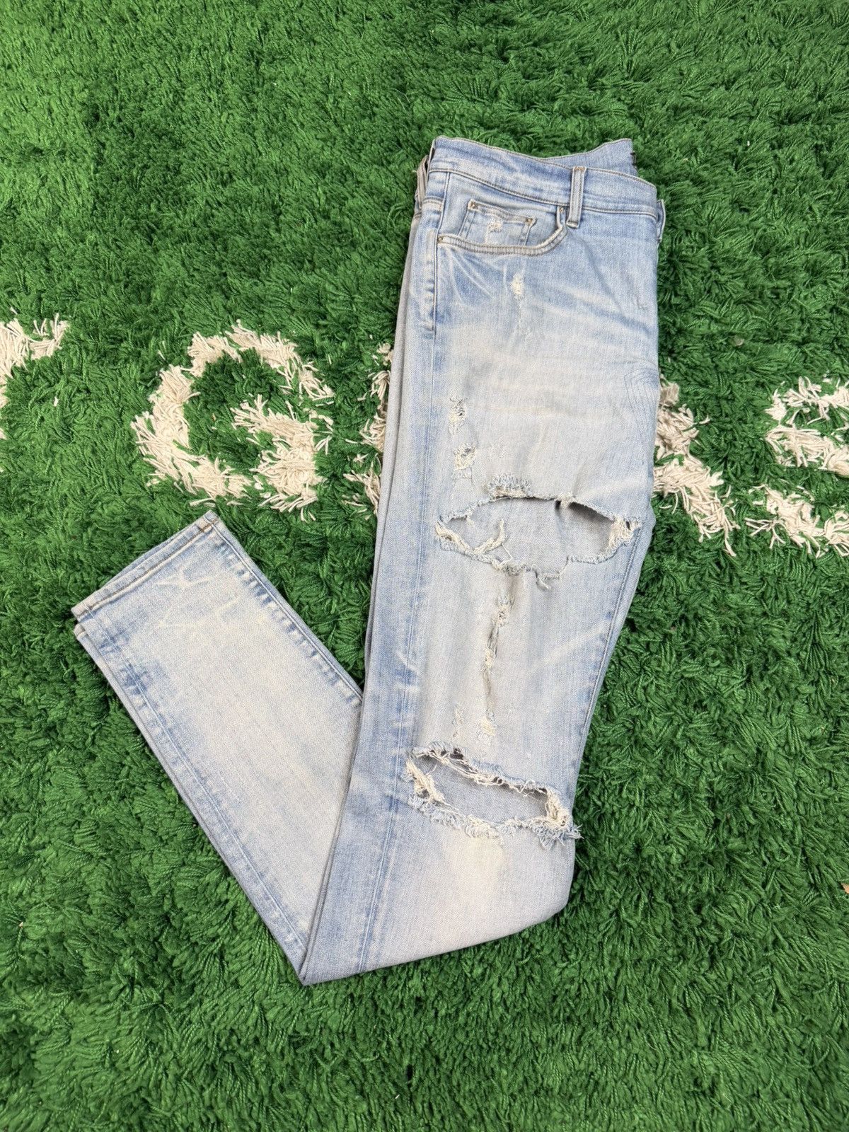 Amiri Amiri Ripped Blue Jean Size US 38 / EU 54 - 2 Thumbnail