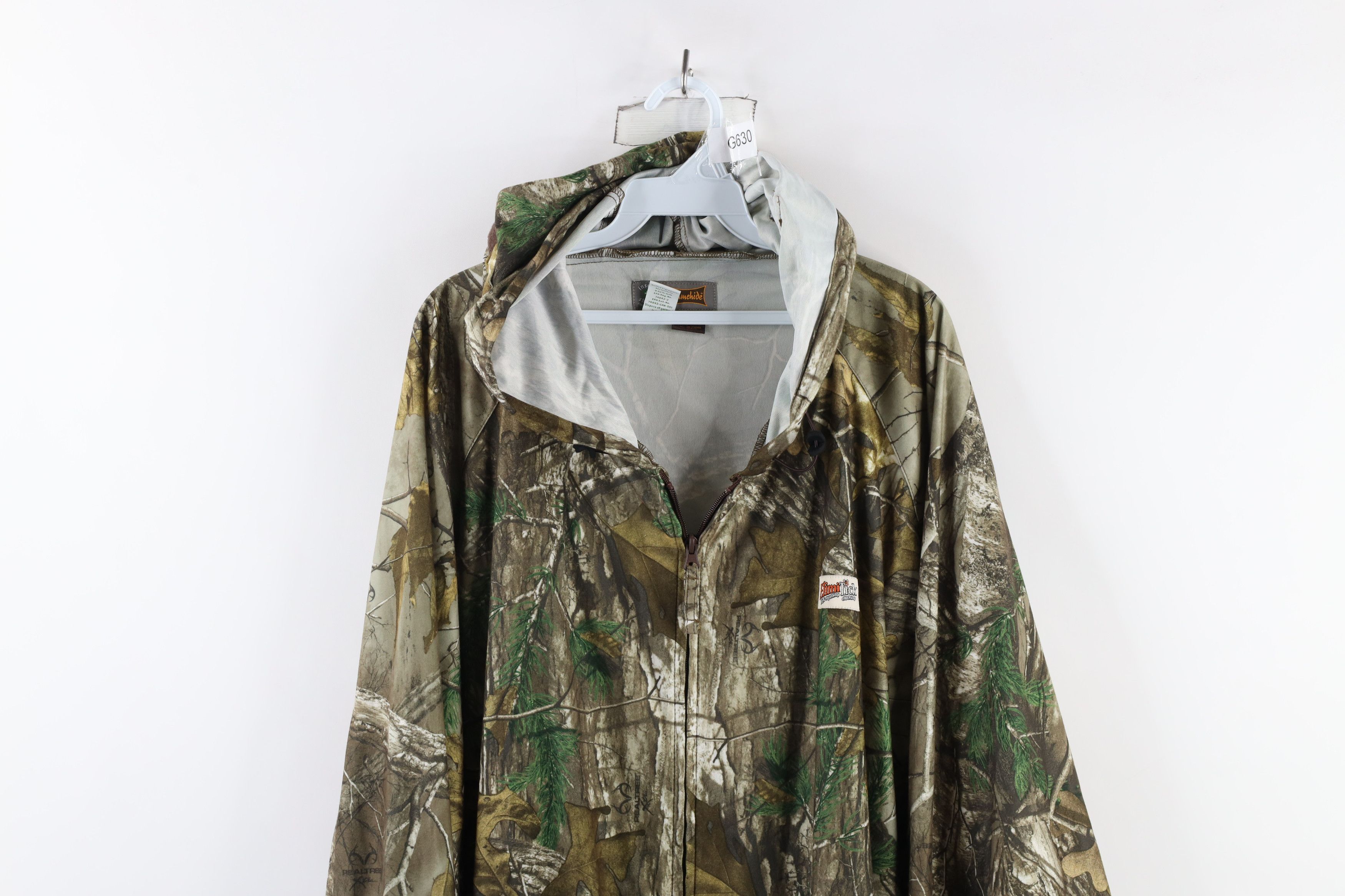 Vintage Vintage Camouflage Insect Shield Chamois Cloth Hooded Jacket Size US XXL / EU 58 / 5 - 2 Thumbnail