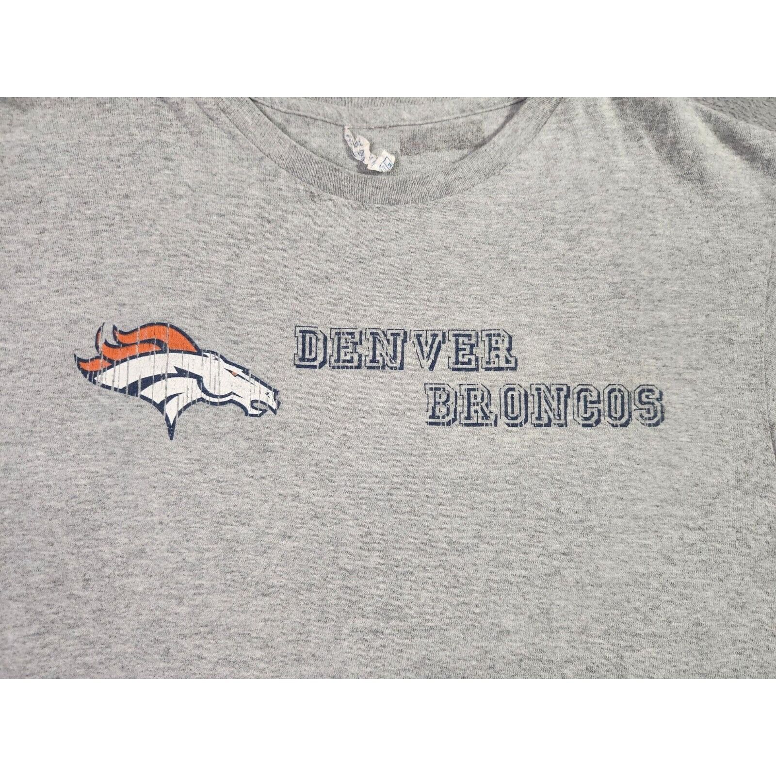 Delta Denver Broncos Shirt Adult Mens Medium Gray Orange Spell Out Size US M / EU 48-50 / 2 - 2 Thumbnail