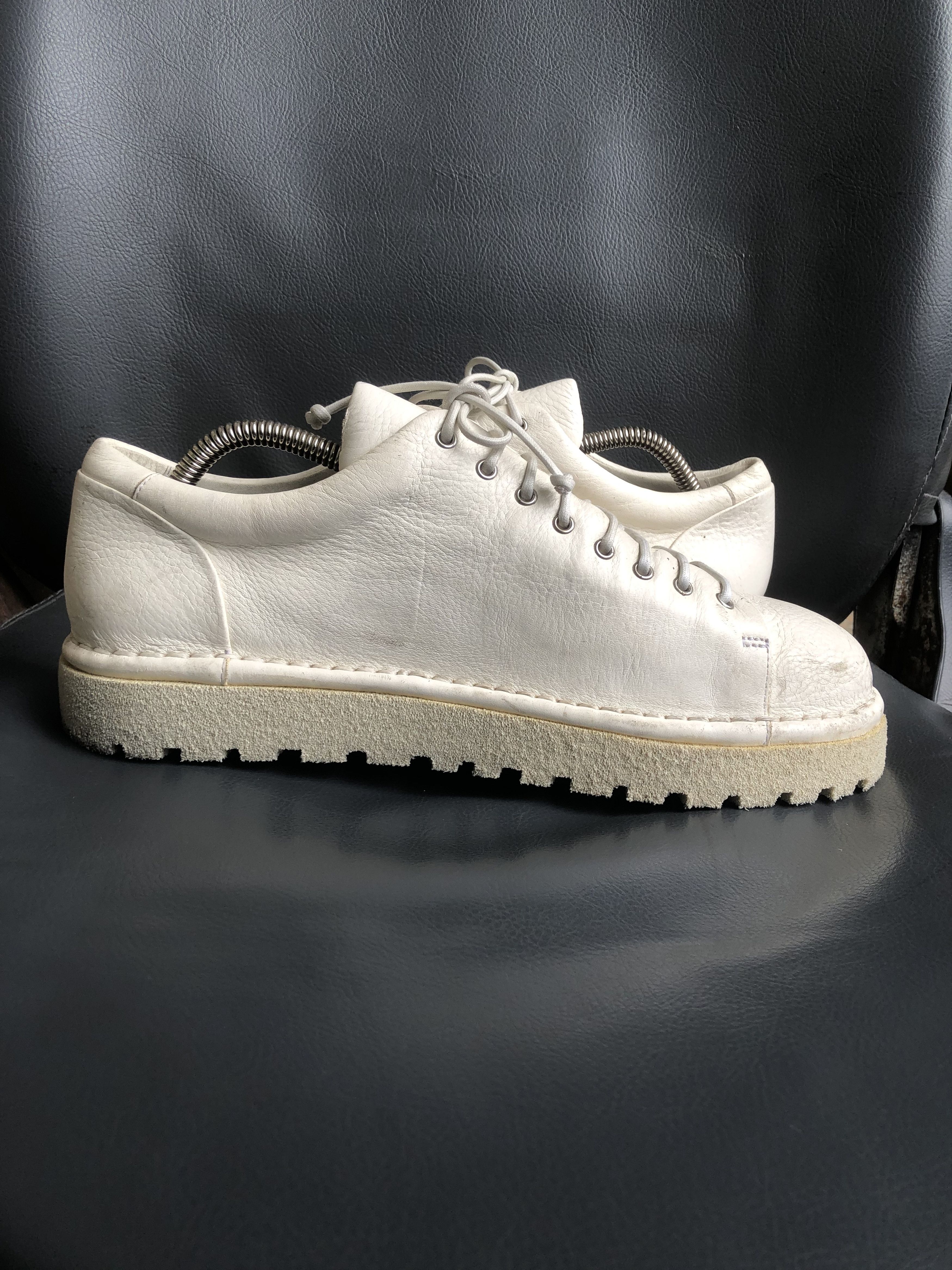 Marsell Marsell white Leather Unisex Darby Shoes Sz39 Made In 🇮🇹 Size US 8 / IT 38 - 5 Thumbnail