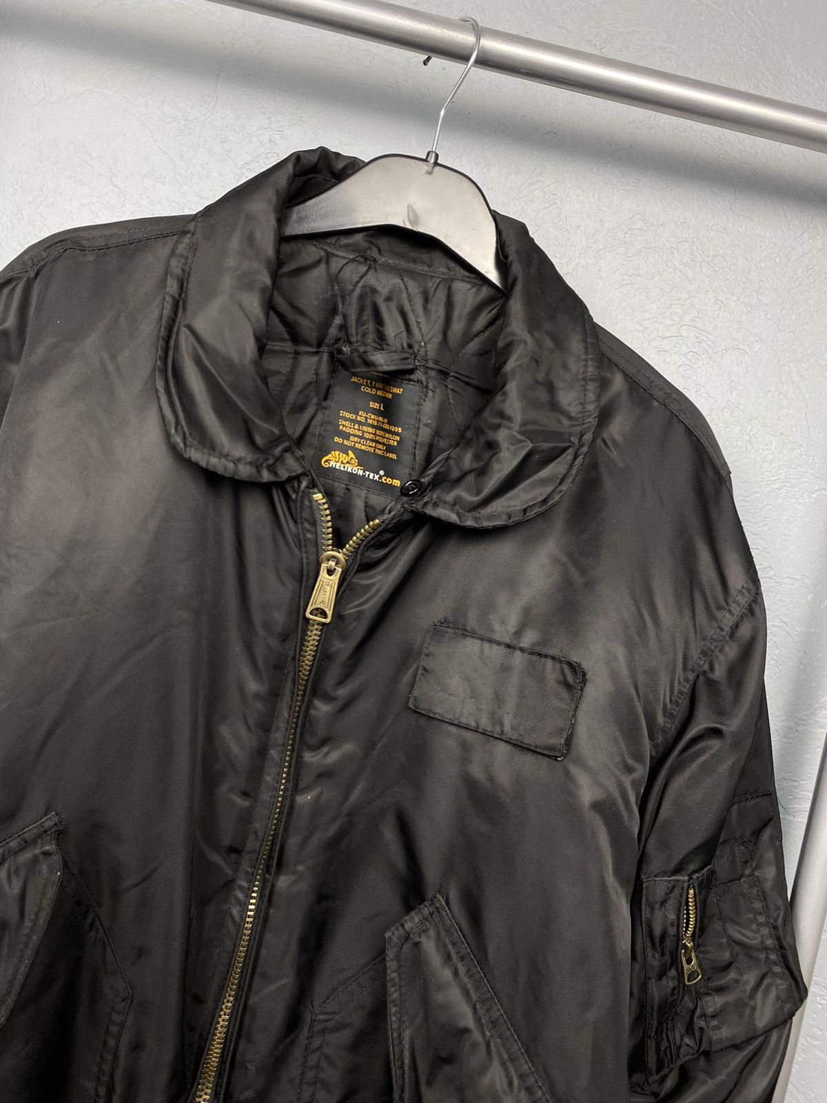 Vintage Helikon-Tex MA1 Pilot Nylon Bomber Air Force Jacket Vintage Size US L / EU 52-54 / 3 - 3 Thumbnail