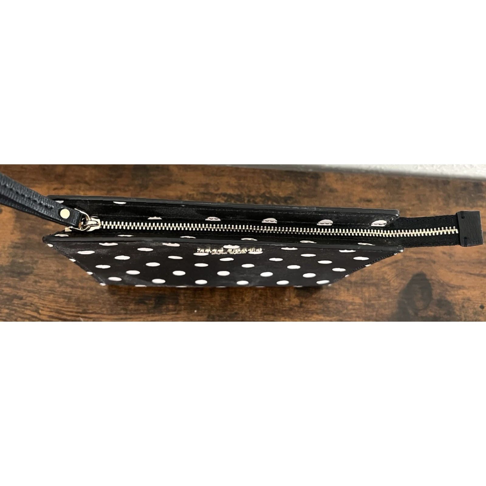 Vintage **Kate Spade New York Spencer Polka Dot Black Wristlet** User: Kate Spade New York Spencer Polka Dot Black & White Wristlet Size ONE SIZE - 8 Thumbnail