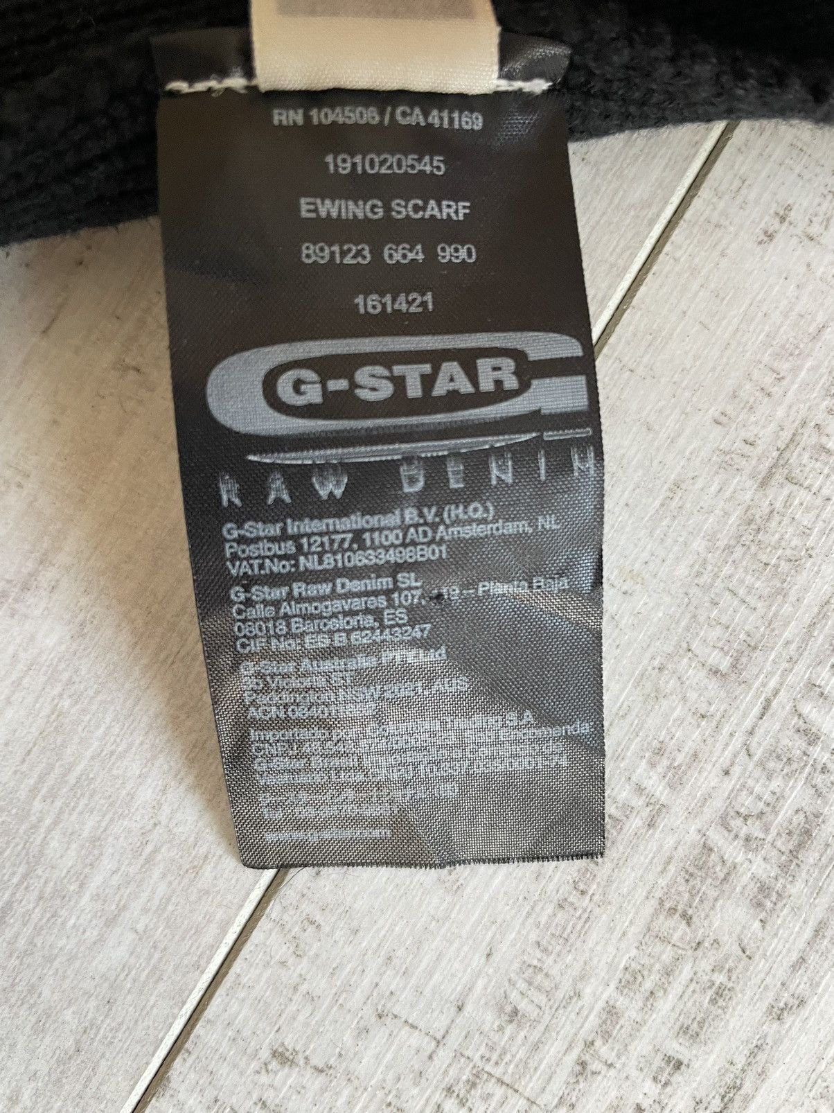 G-Star × Japanese Brand G.S.Raw Ewing Oversized Double Cotton Scarf Knit Size ONE SIZE - 8 Thumbnail