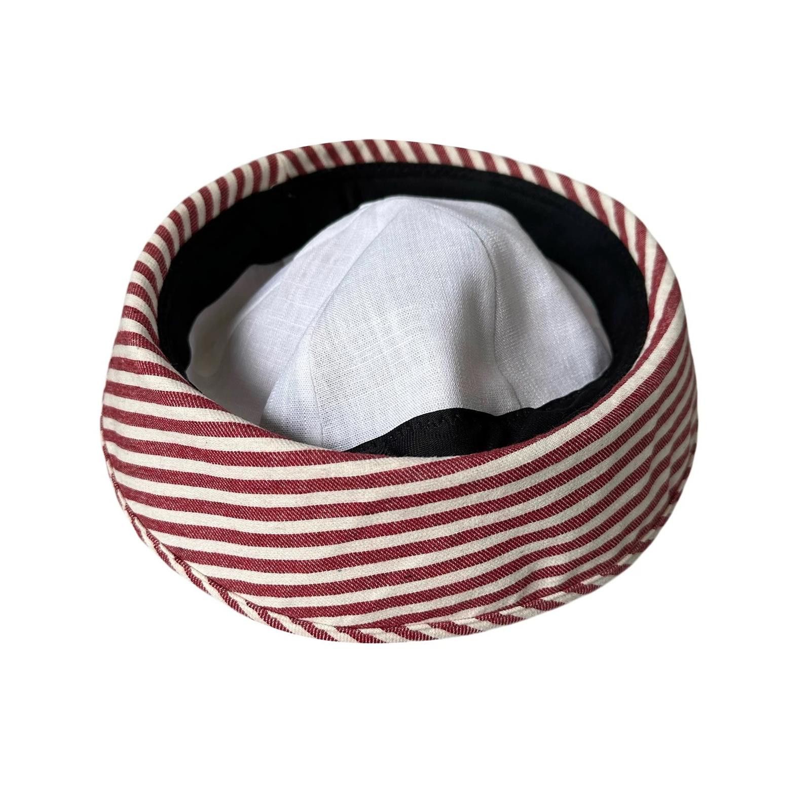 Japanese Brand Retro Red Striped Beret Sailor Cap Y2K French Girl Aesthetic Size ONE SIZE - 8 Thumbnail