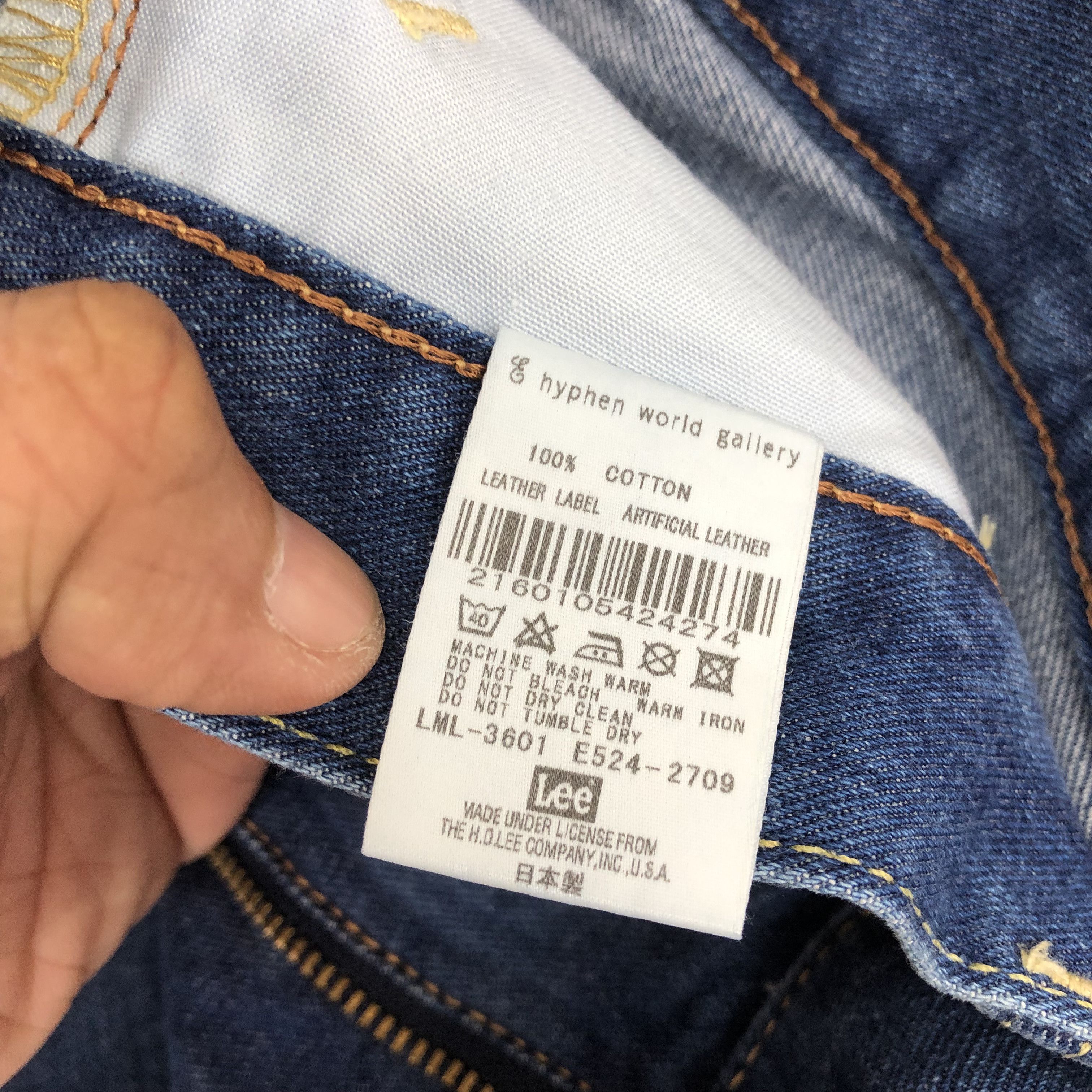 Lee Vintage 90s Lee X Hypen World Blue Jeans Denim Size US 30 / EU 46 - 11 Thumbnail
