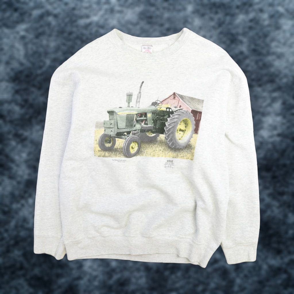 Deere Clothing Maglie John Deere Vintage John Deere Tractor Crewneck  Sweatshirt Men Size 2XL Gray, image size:1024x1024