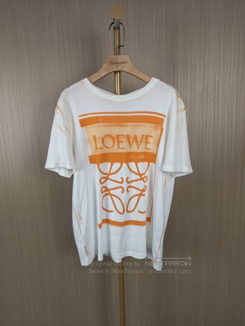Loewe White Printed Logo Short-Sleeve Top