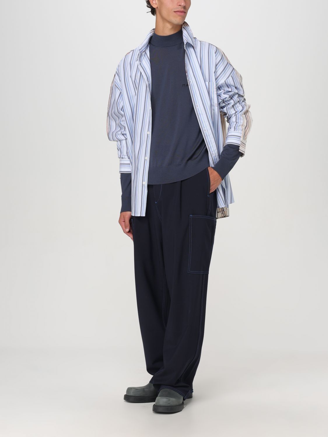 Marni o1w1db11025 Sweater in Nevy Blue Size US L / EU 52-54 / 3 - 5 Thumbnail