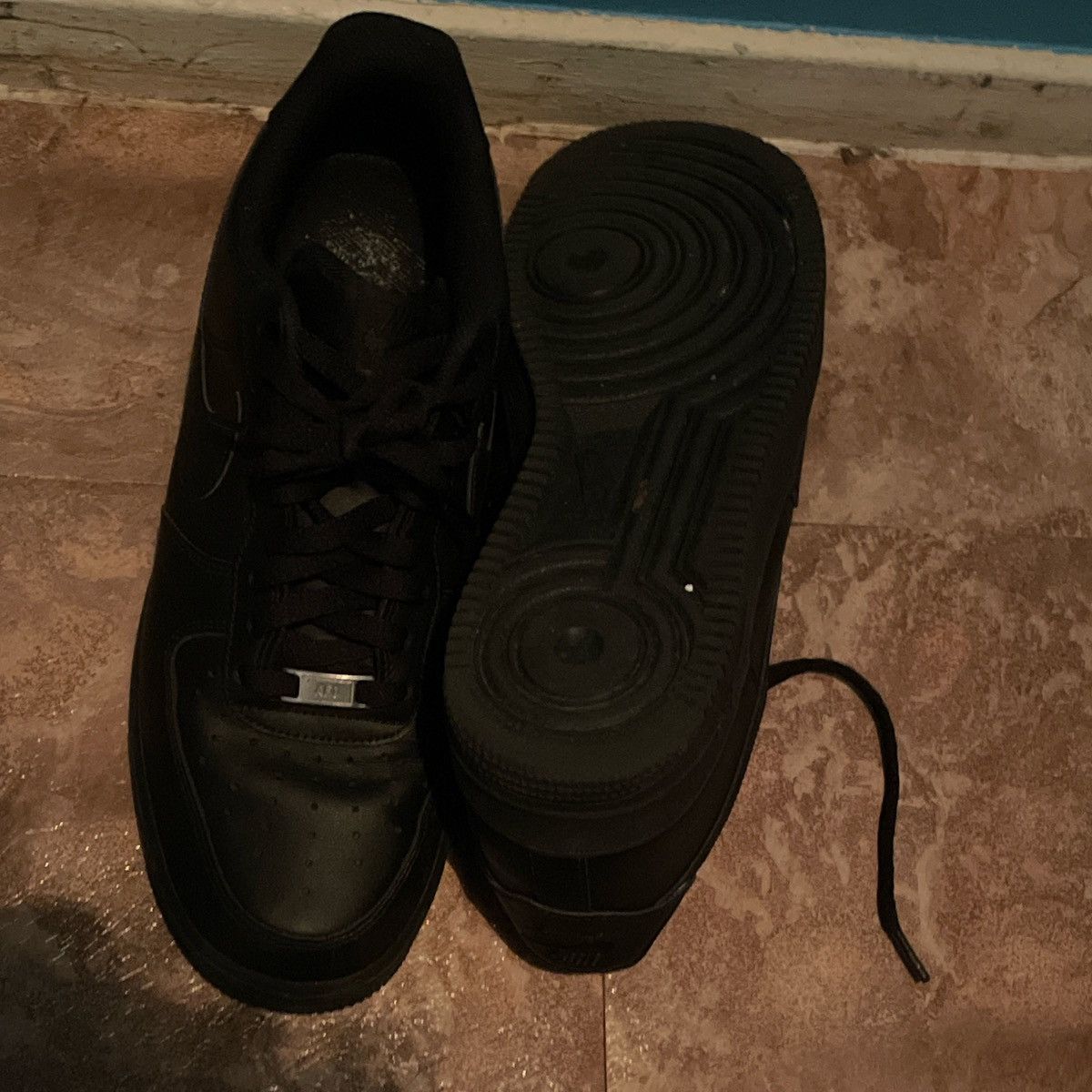 Nike Nike Black AirForces Size US 11 / EU 44 - 2 Thumbnail