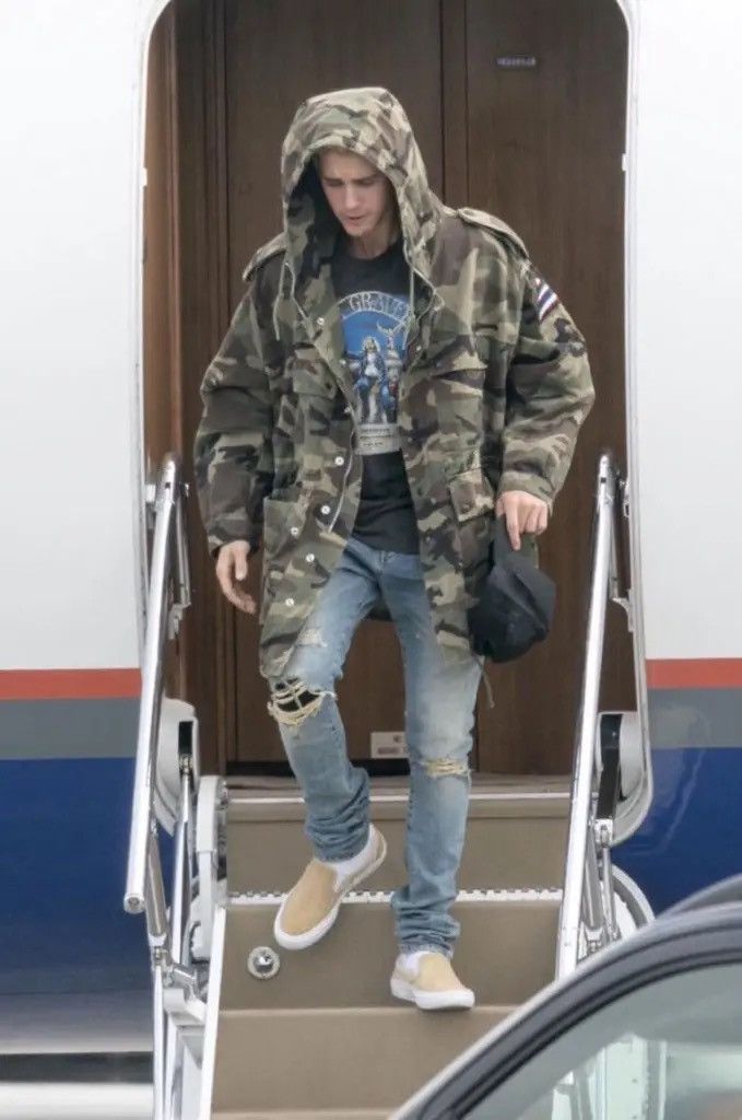 Saint Laurent Paris Saint Laurent x Hedi SS16 Rocket Logo Camo Parka Jacket Size US L / EU 52-54 / 3 - 24 Thumbnail