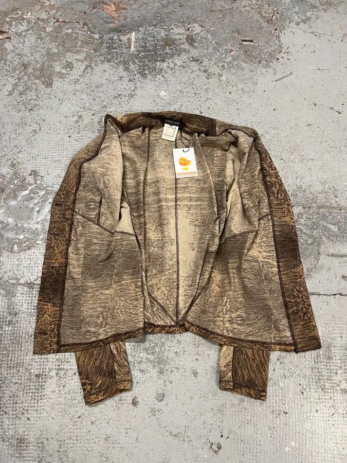 Roberto Cavalli 2000s Roberto Cavalli Brown Eroded Effect Cardigan Size M / US 6-8 / IT 42-44 - 5 Thumbnail
