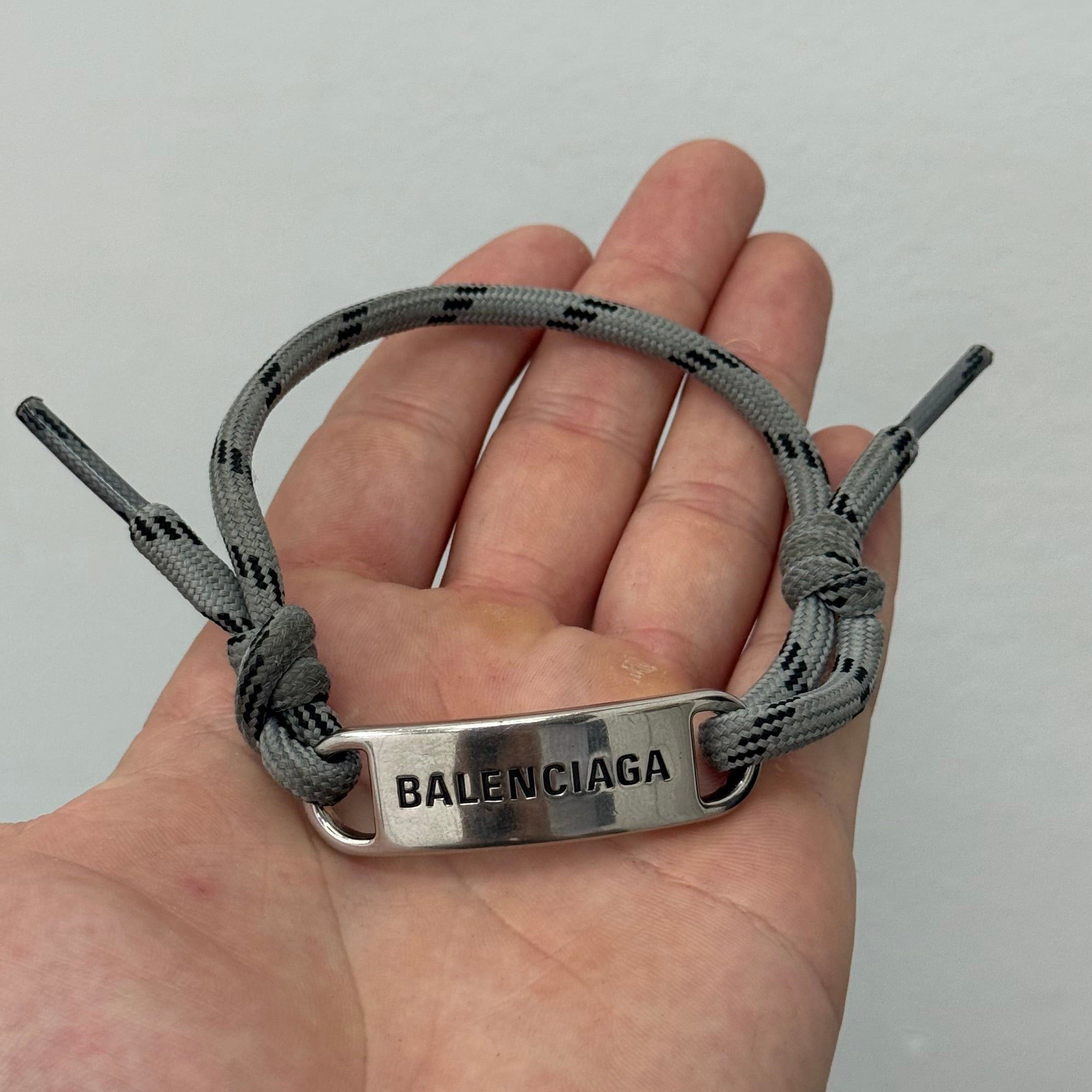 Balenciaga Balenciaga Hand Rope Bracelet Grey Size ONE SIZE - 1 Thumbnail