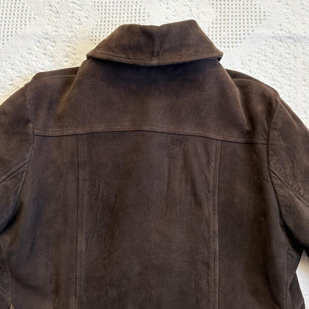 Other Vintage Leather Suede Jacket Coat Womens Large Brown Western Size L / US 10 / IT 46 - 5 Thumbnail