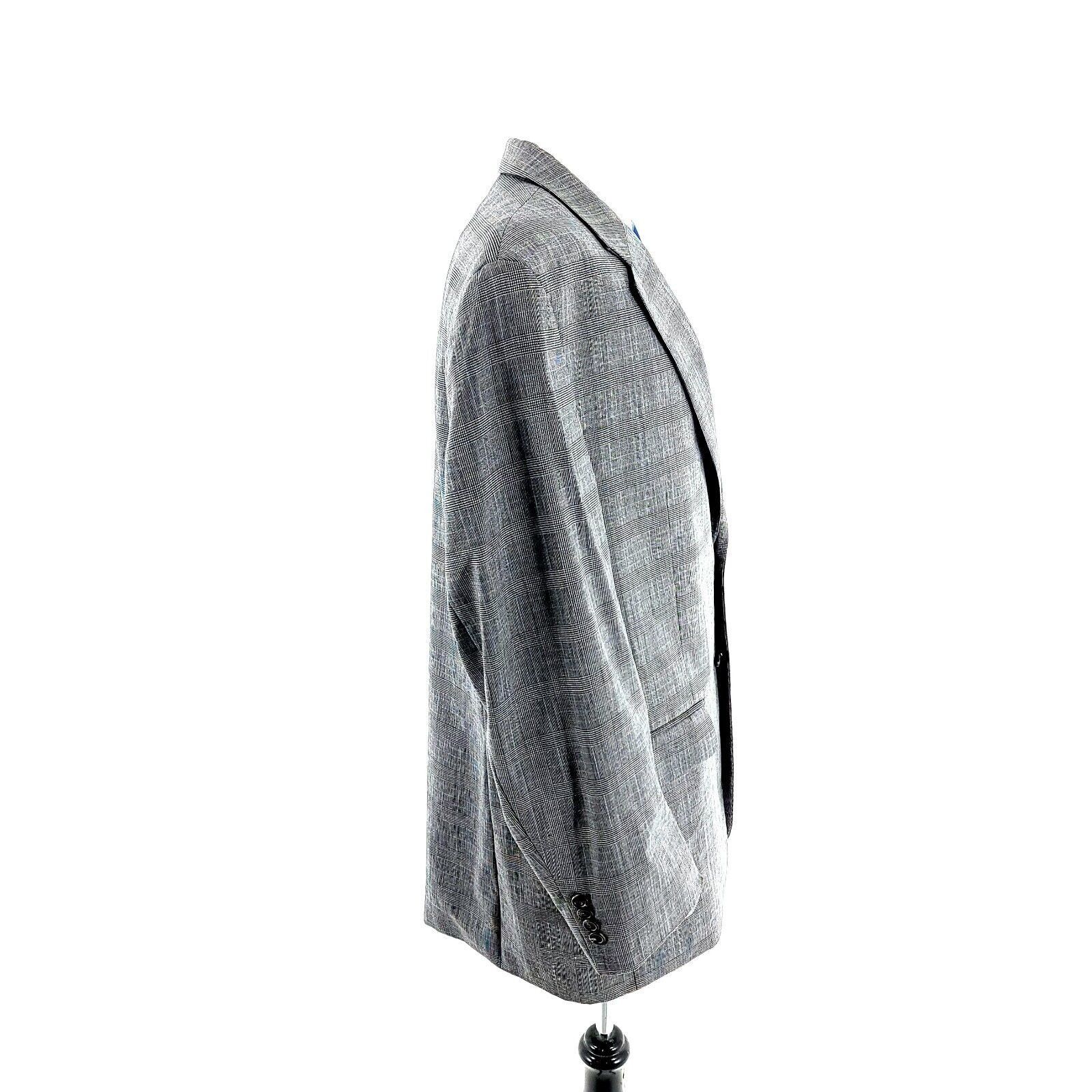 Ralph Lauren DAMAGED Chaps Ralph Lauren Wool 2 Button Blazer 42R Gray Pla Size 42R - 7 Thumbnail