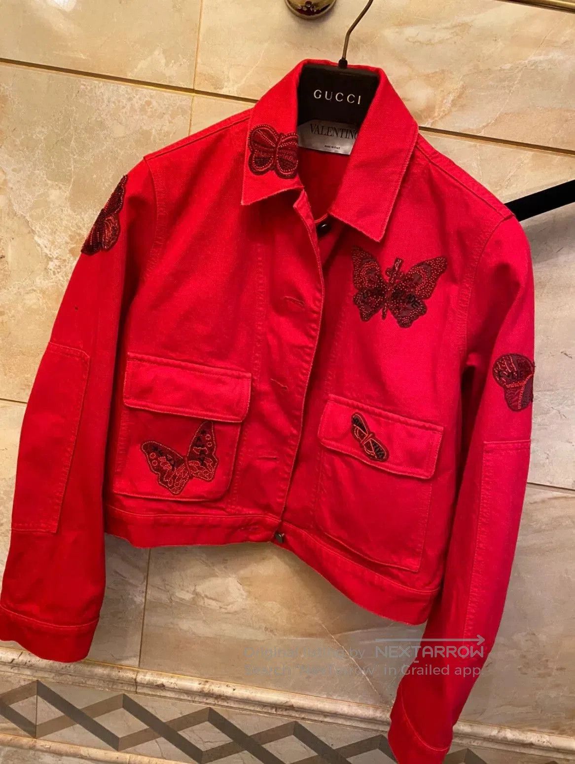 Valentino Embroidered Butterfly Jacket.