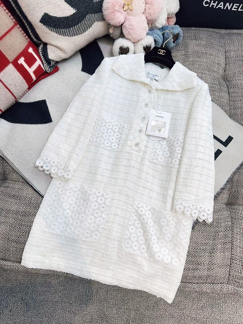 Other Chanel 21C early spring show white lace flower pocket long Size XS / US 0-2 / IT 36-38 - 8 Thumbnail