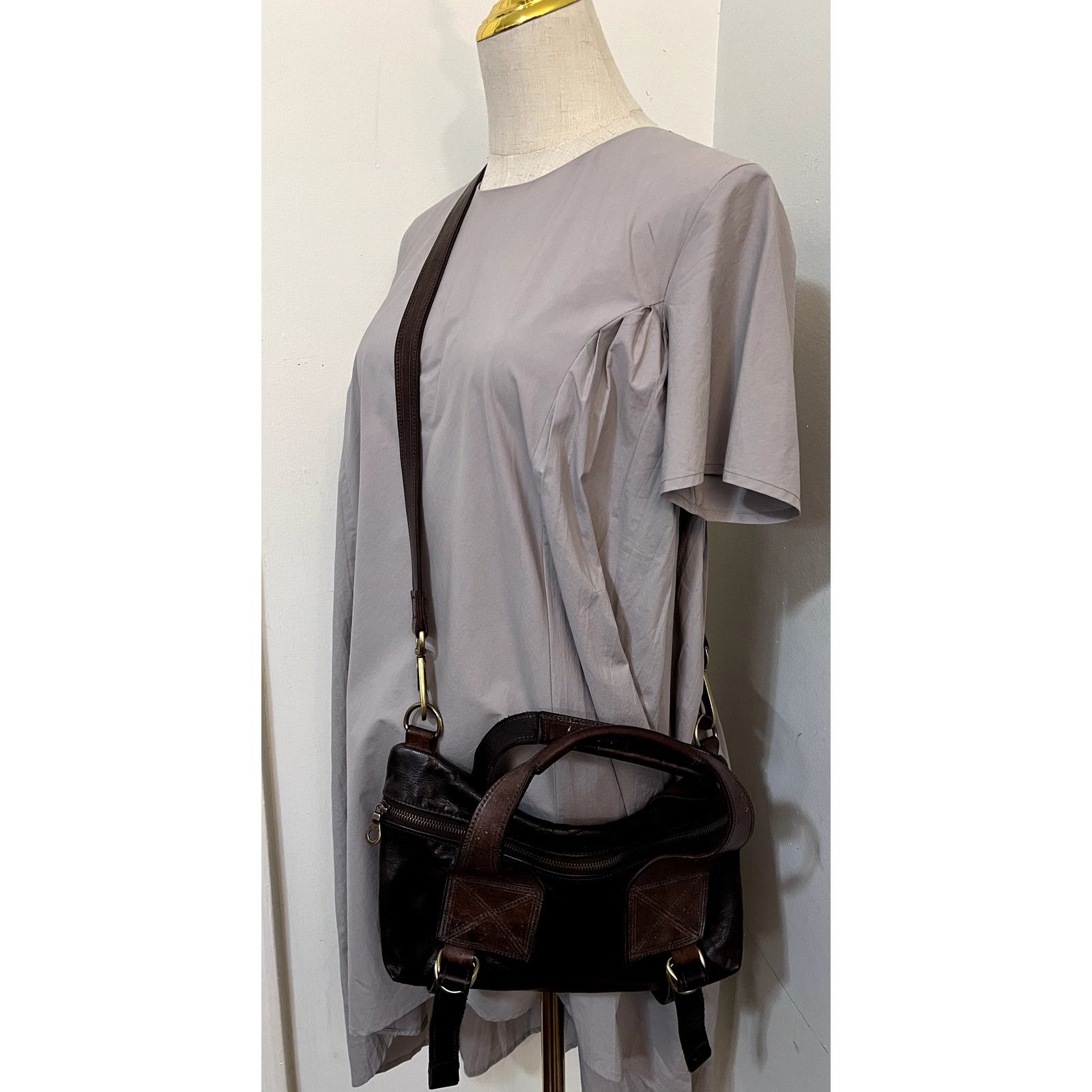 Jas MB 2009 Jas M.B. London WINGS Small Traveler Leather Bag Brown Size ONE SIZE - 6 Thumbnail