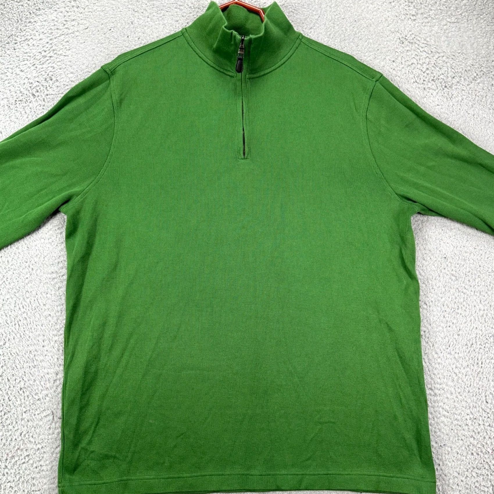 Banana Republic Banana Republic Sweatshirt Pullover Mens XL Green Quarter Zip Elbow Patch Cotton Size US XL / EU 56 / 4 - 3 Thumbnail