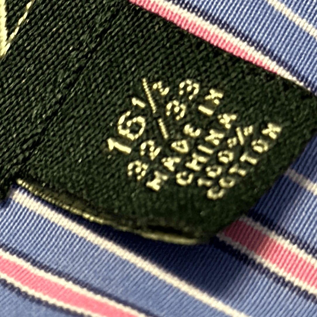 Ralph Lauren Lauren Ralph Lauren Dress Shirt Men 16.5 Striped Long Sleeve Blue Red White Multicolor Shirt Size 46R - 6 Thumbnail