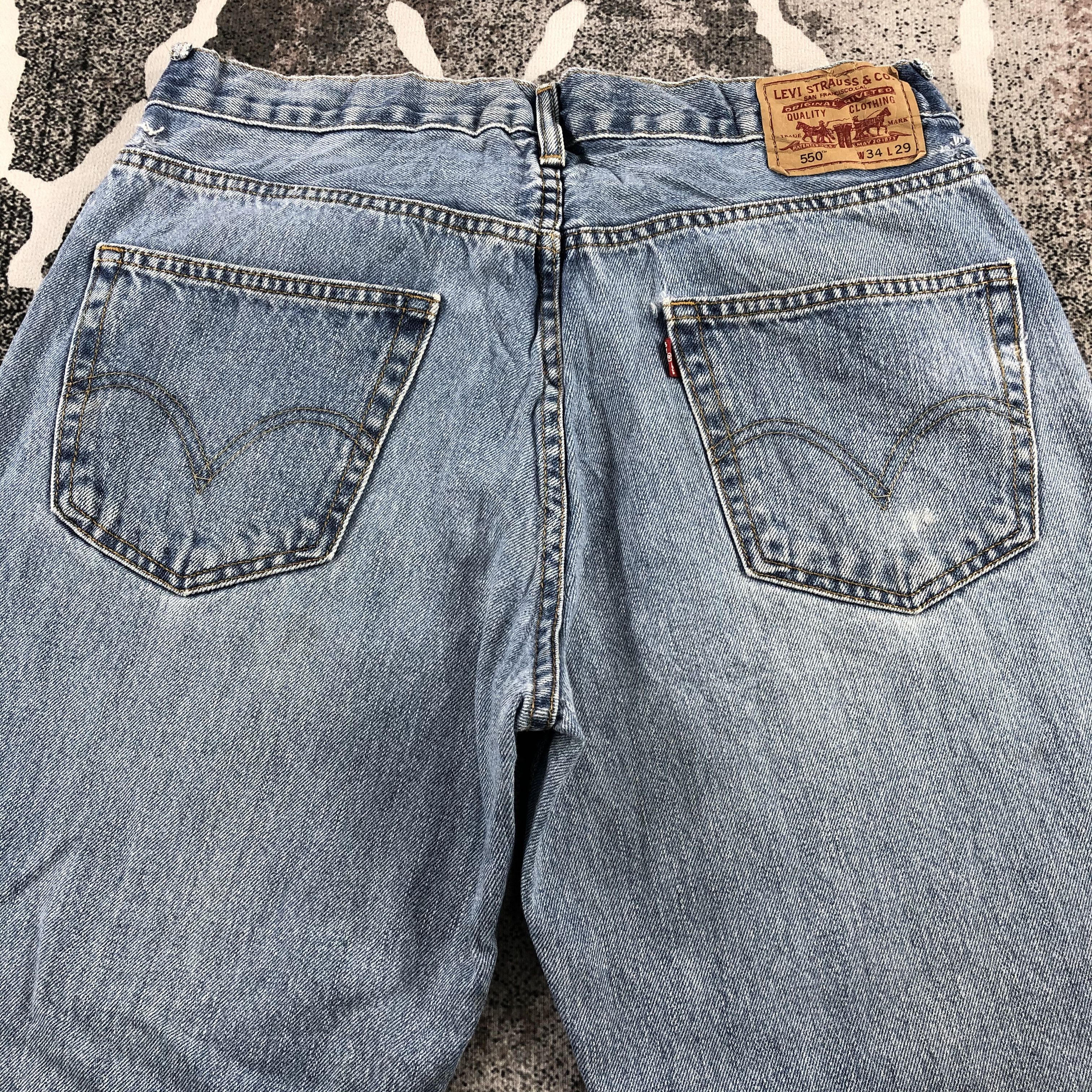 Levi's Vintage Levis 550 Jeans Relexed Fit Denim KJ1029 Size US 34 / EU 50 - 4 Thumbnail