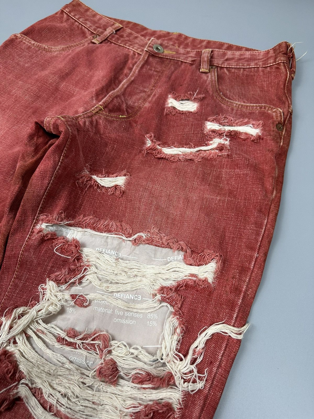 Japanese Brand 🔥Sick🔥Distressed Defiance 5 Denim Size US 30 / EU 46 - 8 Thumbnail