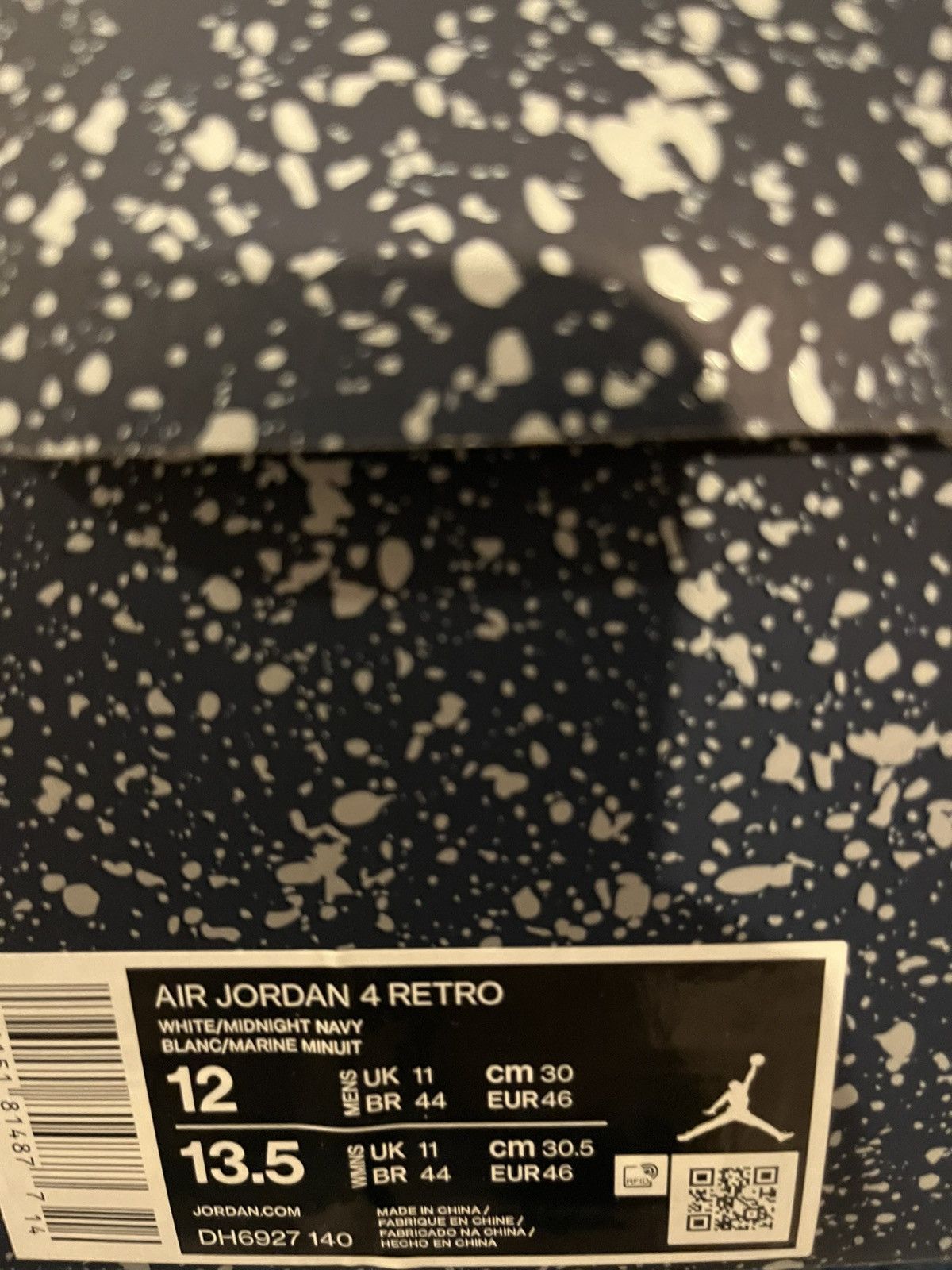 Jordan Brand × Nike Jordan 4 Midnight retro Brand New Sz 12 Og All Size US 12 / EU 45 - 7 Thumbnail