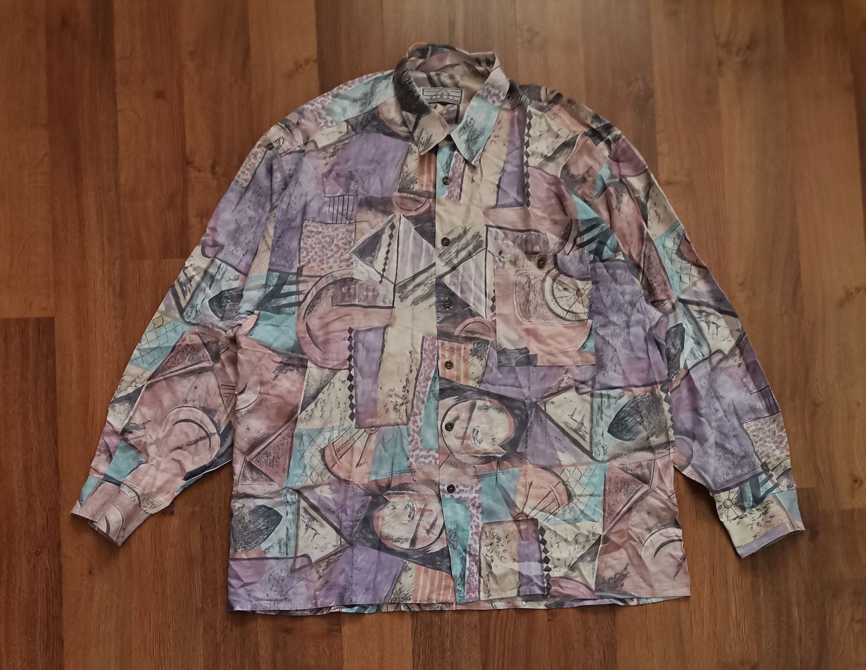 Vinci Vintage Vinci Abstract Shirt Size US XL / EU 56 / 4 - 1 Thumbnail