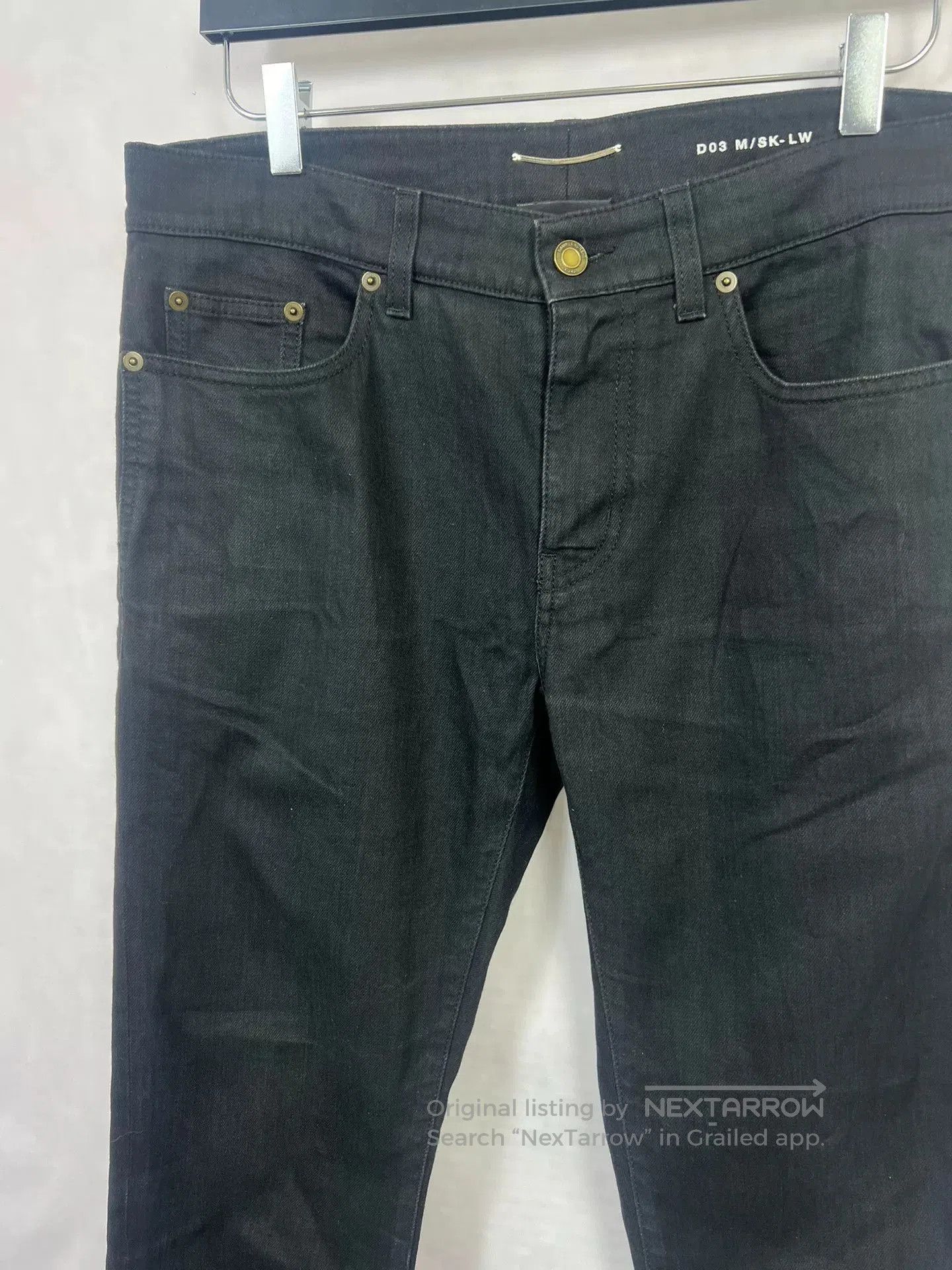 Saint Laurent Paris Saint Laurent Black Denim Pants SLP20SSD03. Size US 32 / EU 48 - 3 Thumbnail
