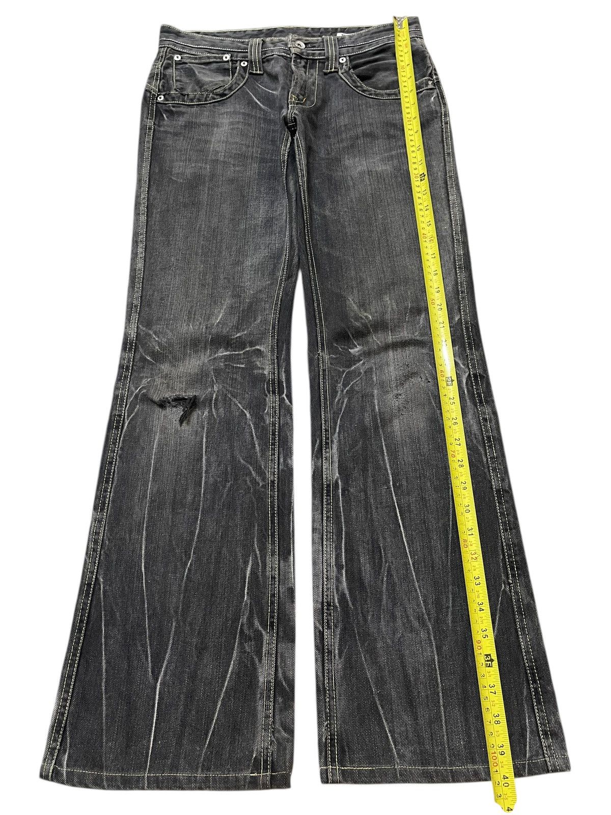 semanticdesign Vintage Japan Semantic Design Thunder Wash Faded Flare Jeans Size US 31 - 13 Thumbnail