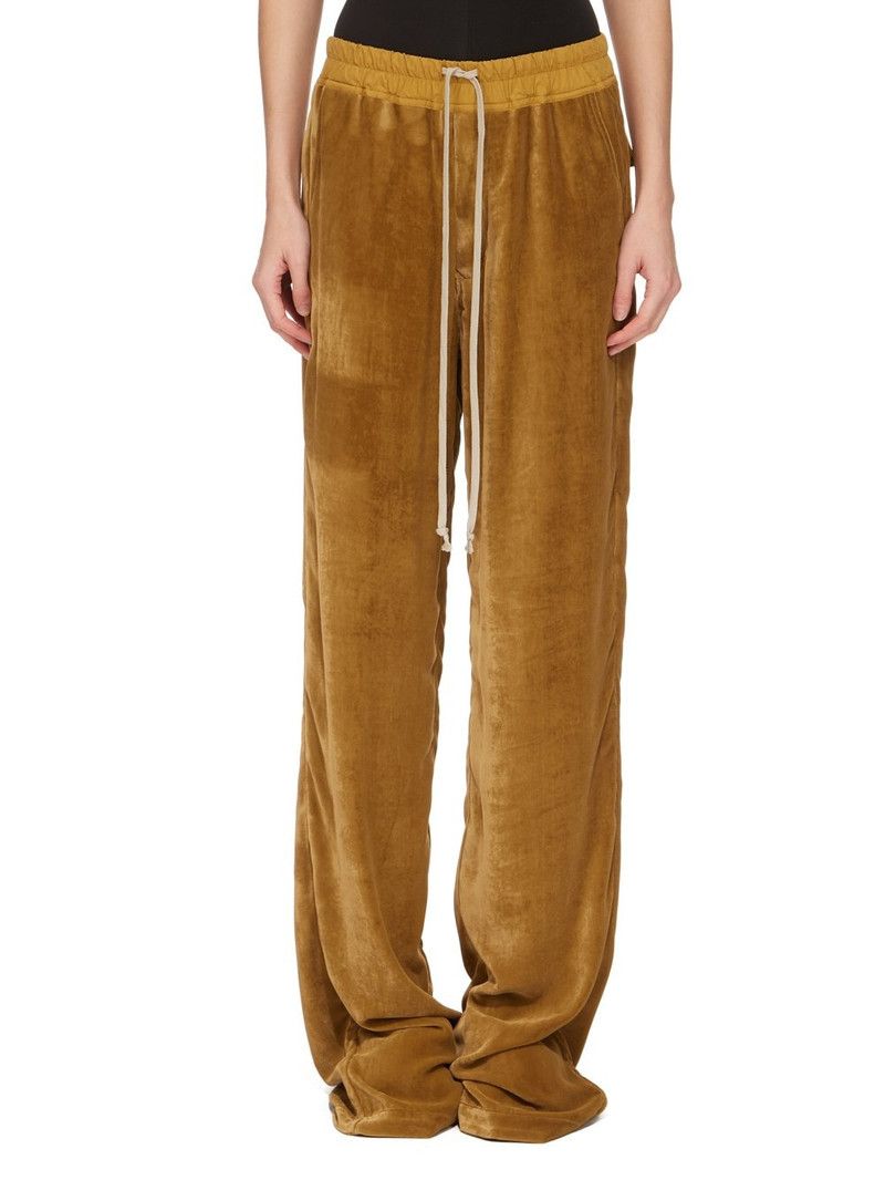 Rick Owens o1y0126 Velvet Sweatpant in Camel Size 27" / US 4 / IT 40 - 1 Thumbnail