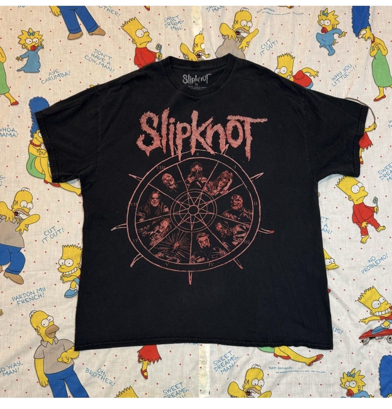 Vintage Slipknot Band Shirt Red Black Size XL Back Print Size US XL / EU 56 / 4 - 3 Thumbnail