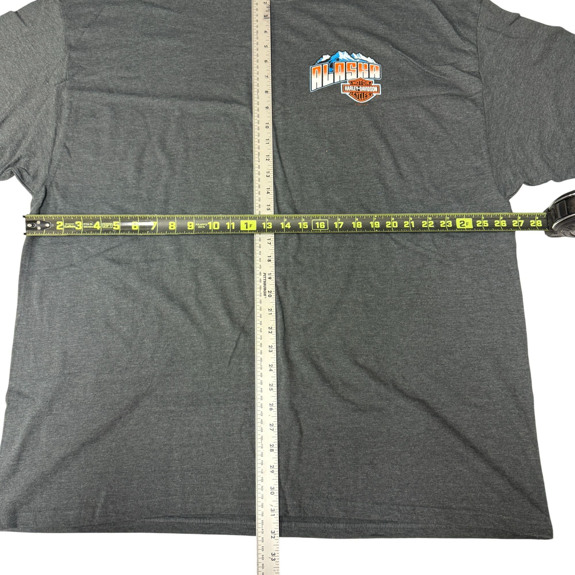 Harley Davidson NEW Anchorage ALASKA Blue SNOWY MOUNTAIN Motorcycle T Shirt Size US XXL / EU 58 / 5 - 6 Thumbnail