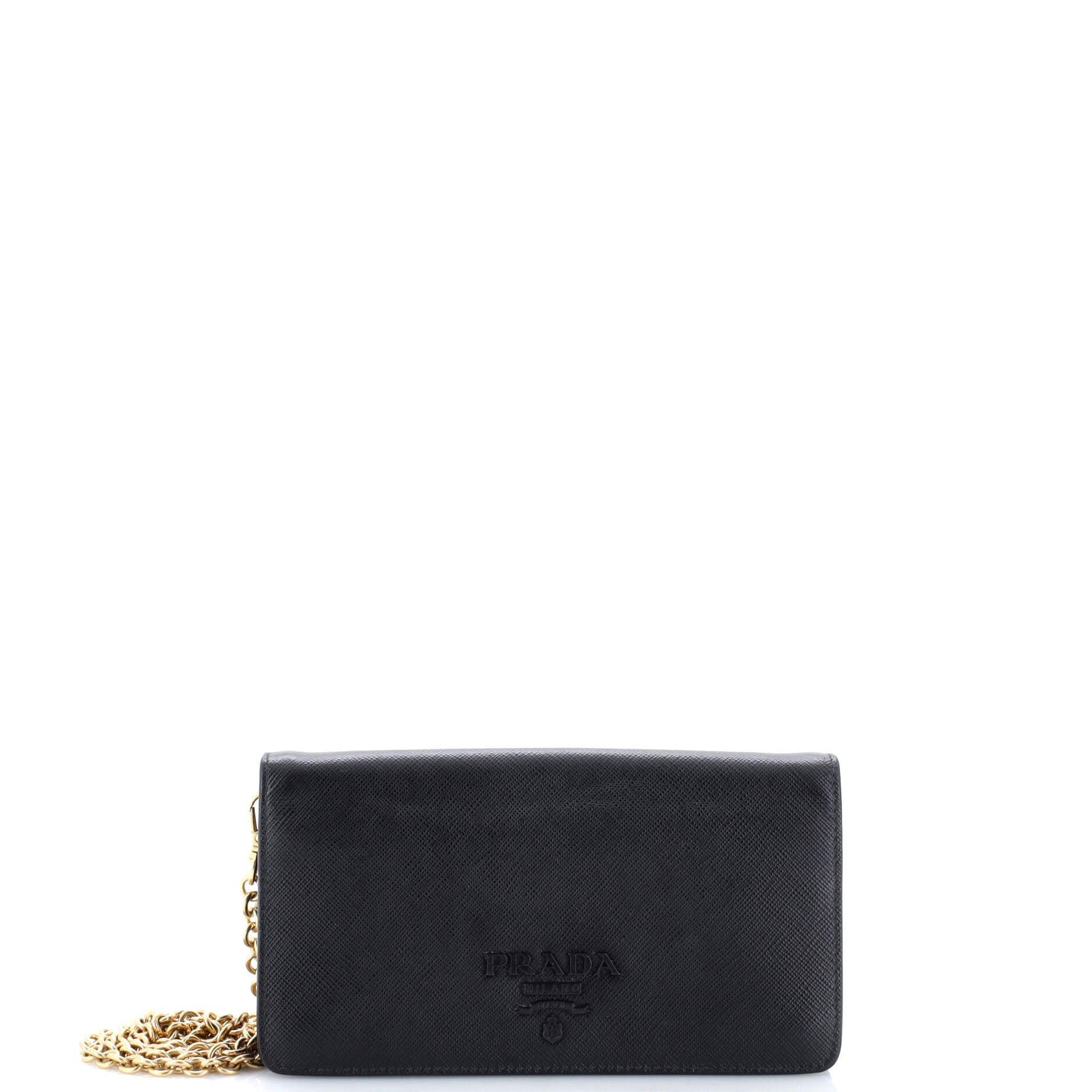 Prada Monochrome Wristlet Wallet on Chain Size ONE SIZE - 1 Thumbnail