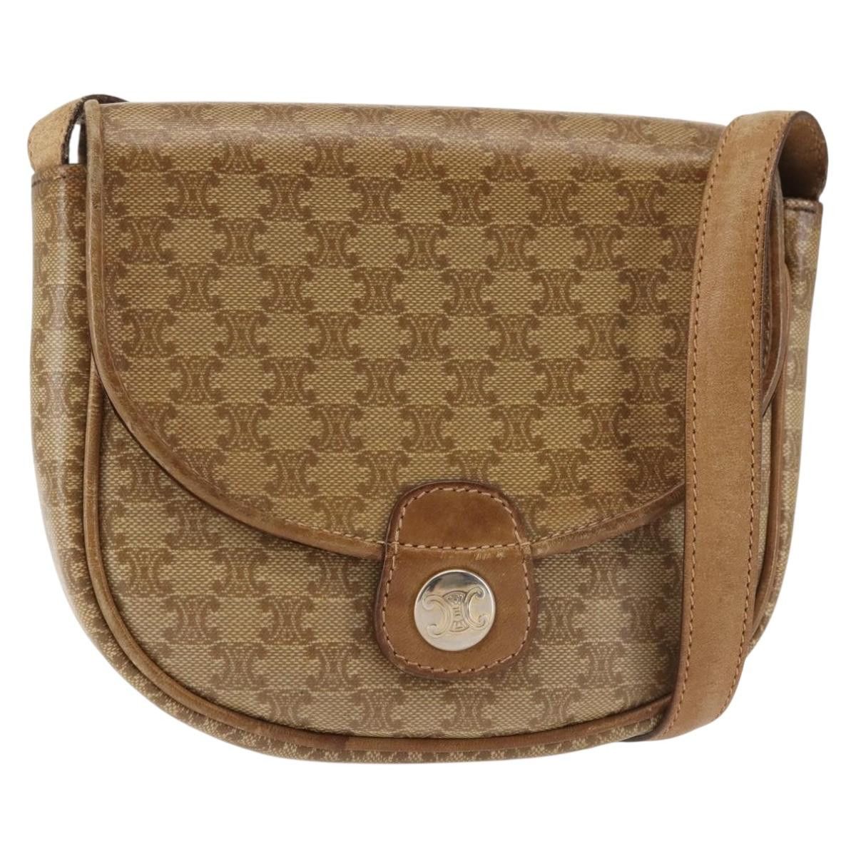Celine CELINE Macadam Canvas Shoulder Bag Pvc Beige Gold Size ONE SIZE - 1 Thumbnail