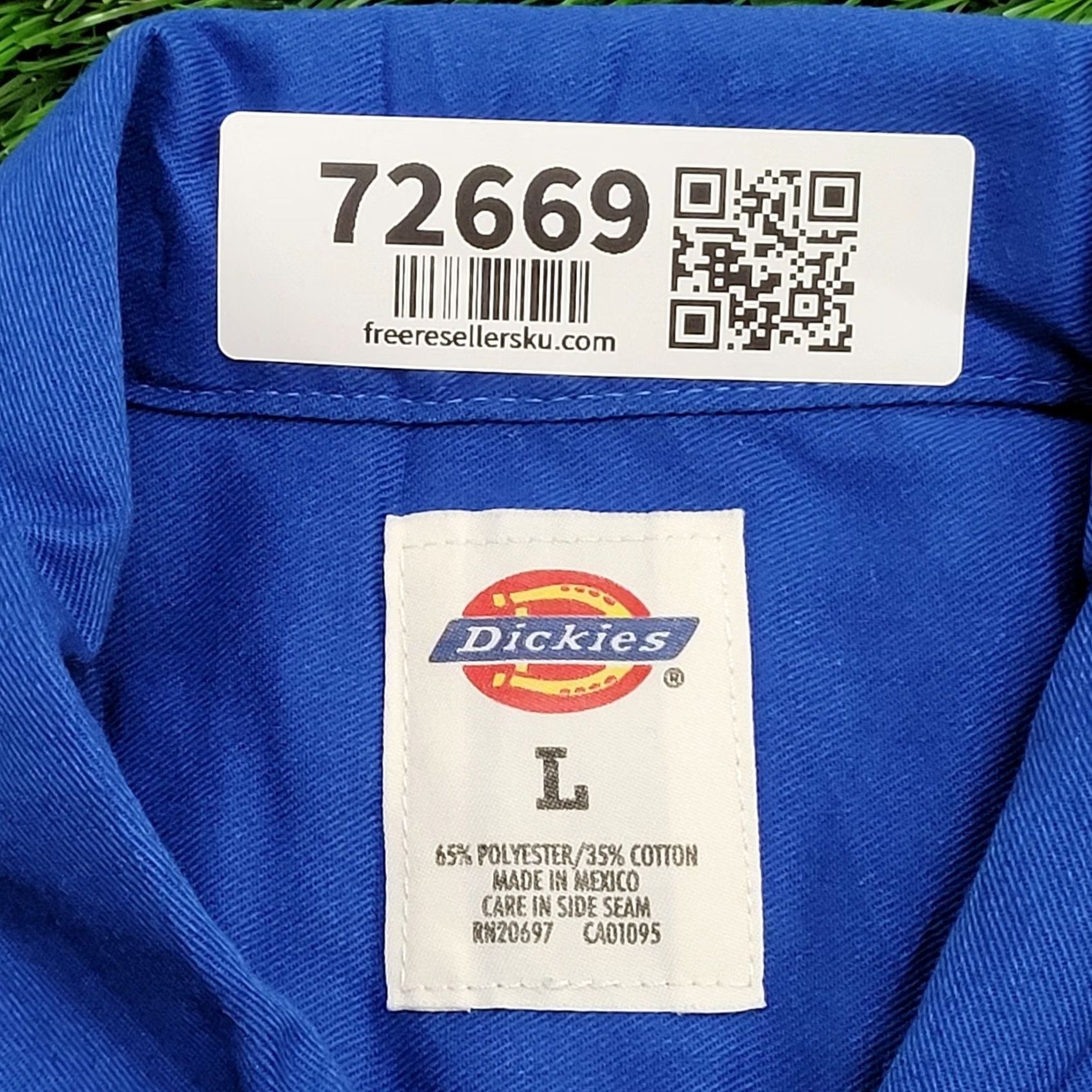 Dickies VINTAGE Dickies Button Shirt Baggy Large 24x31 2000s Y2K Casual Workwear Mens Short Sleeve Blue Collar Size US L / EU 52-54 / 3 - 7 Thumbnail