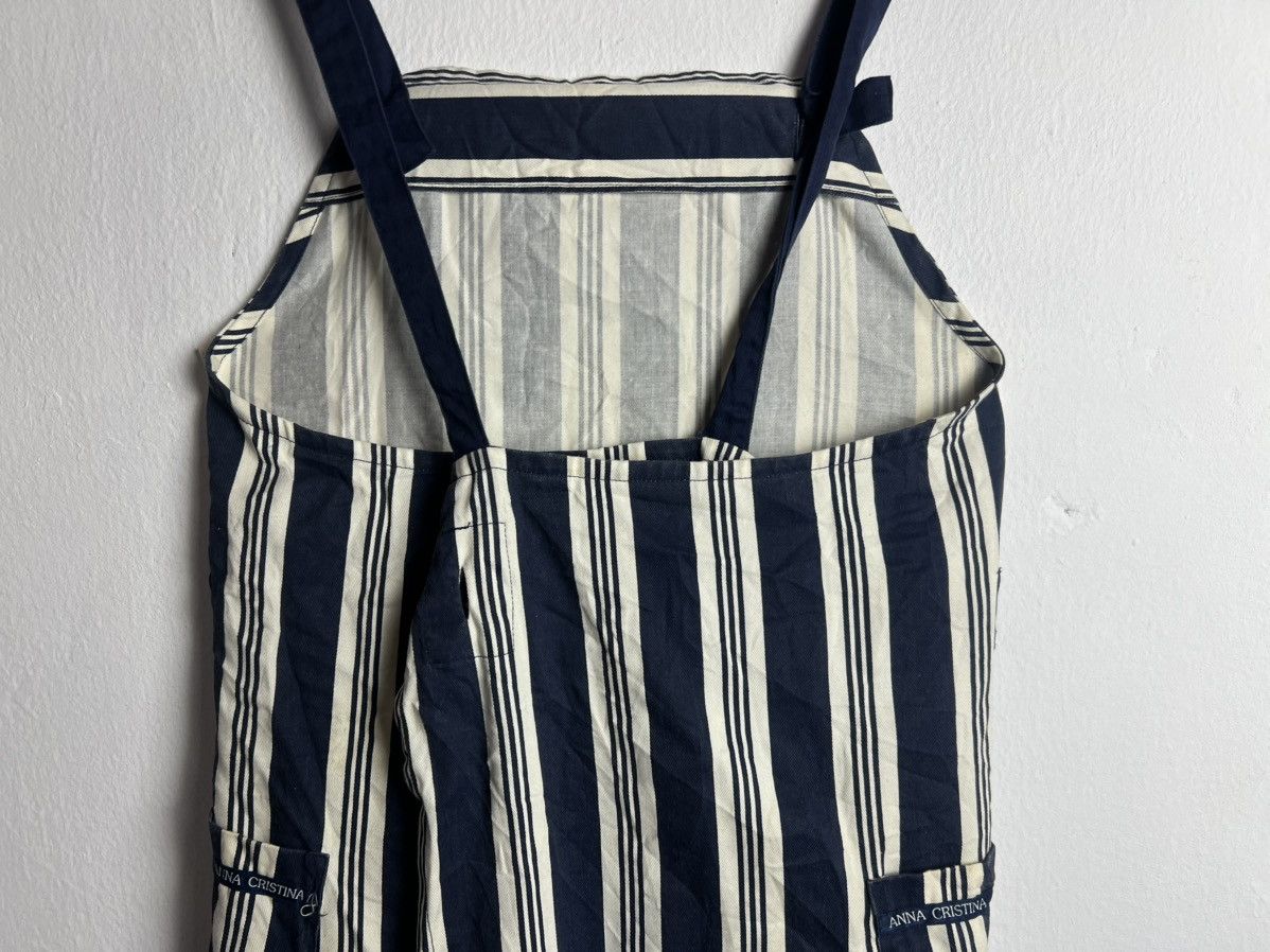 Japanese Brand Anna Christina Striped Apron Size ONE SIZE - 6 Thumbnail
