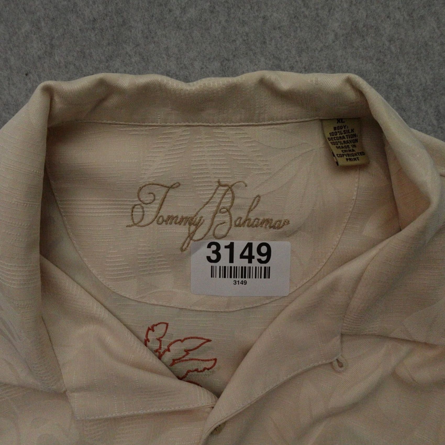Tommy Bahama Tommy Bahama Shirt XL Beige Silk The Calypso Heat Camp Shirt Men Size US XL / EU 56 / 4 - 4 Thumbnail