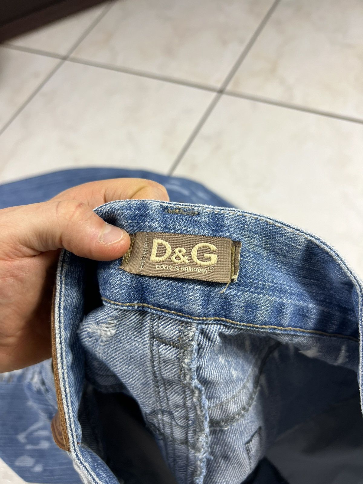 Dolce & Gabbana Vintage Dolce & Gabbana distressed denim y2k painted jeans Size US 31 - 16 Thumbnail