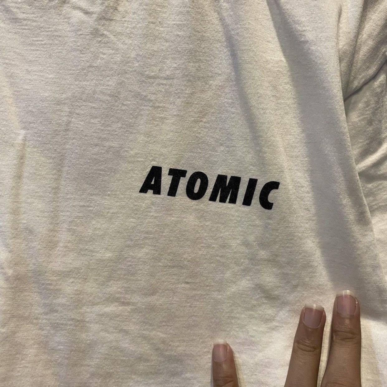 Atomic Vintage 90s Atomic Age Graphic Tee – Retro Kitsch Rocket Art Size US L / EU 52-54 / 3 - 6 Thumbnail