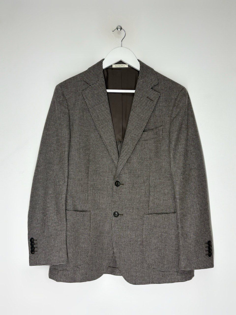 Suitsupply Suitsupply 3 Piece Suit Houndstooth Pattern Wool Cashmere Size 38S - 2 Thumbnail