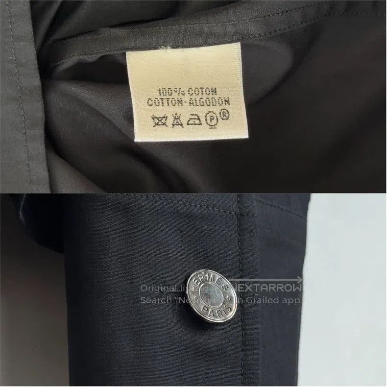 Hermes Hermes Black and Silver Shirt Size S / US 4 / IT 40 - 7 Thumbnail