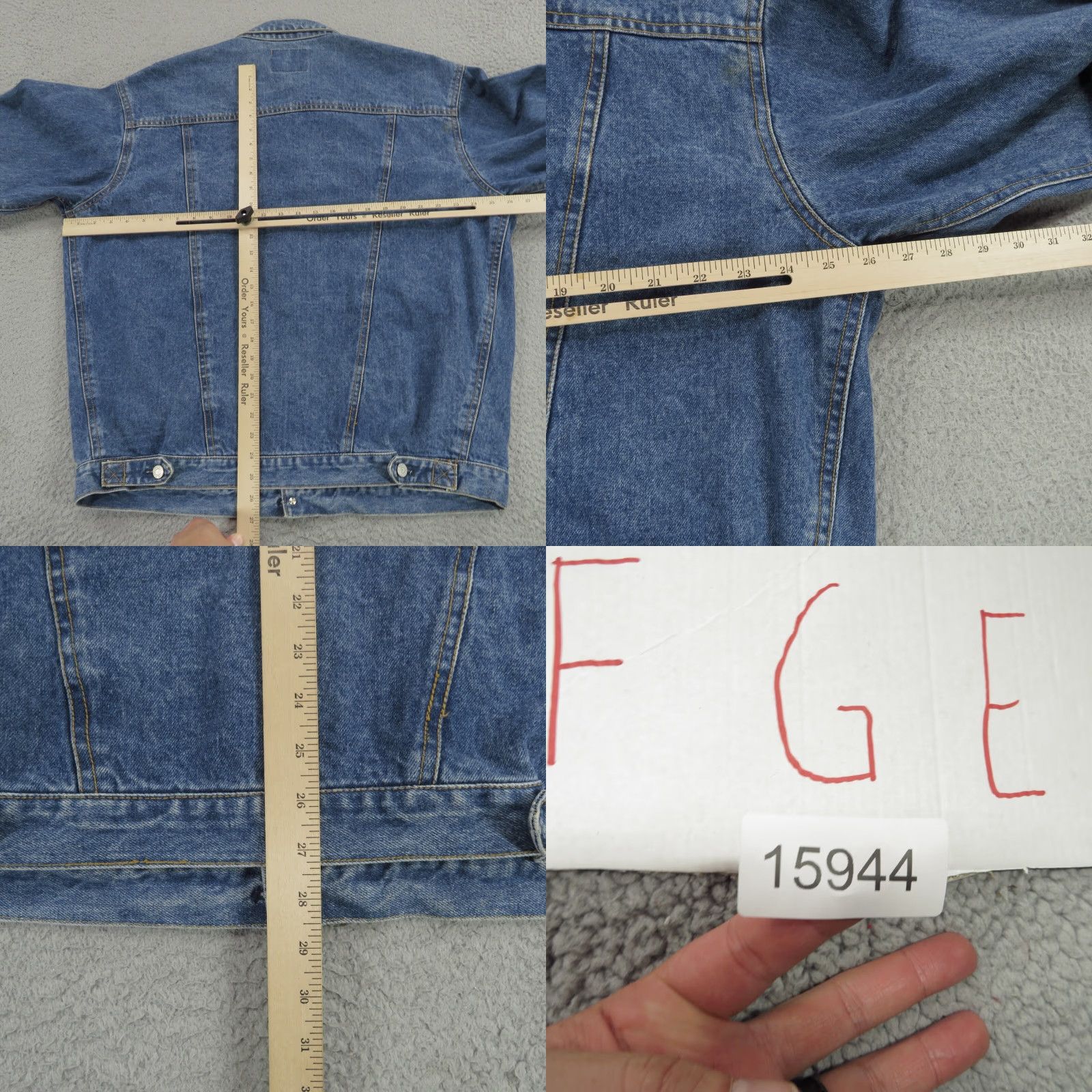 Gap VINTAGE Gap Jacket Mens M Denim Trucker Workwear Made in USA 80s 90s Biker Style, Distressed, Short. Size US M / EU 48-50 / 2 - 8 Thumbnail