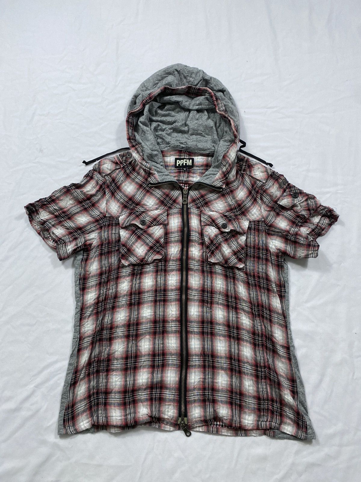 PPFM 2000s PPFM Zipper Flannel hoodie Size US M / EU 48-50 / 2 - 1 Thumbnail