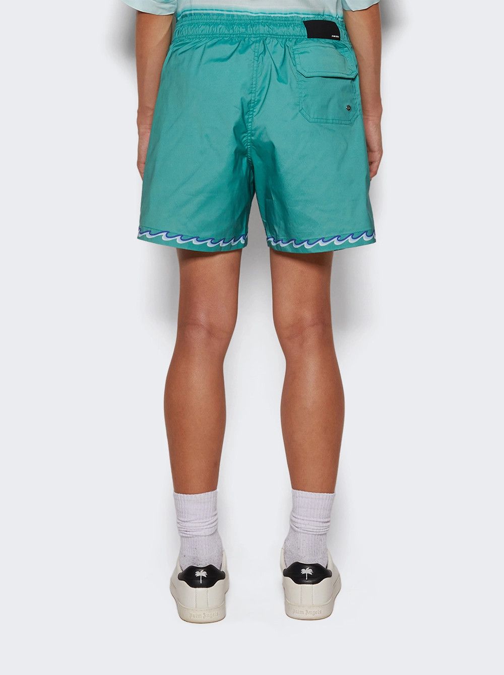 Amiri o1mle0326 Amiri Wave Swim Trunk Short in Sea Blue Size US 30 / EU 46 - 5 Thumbnail