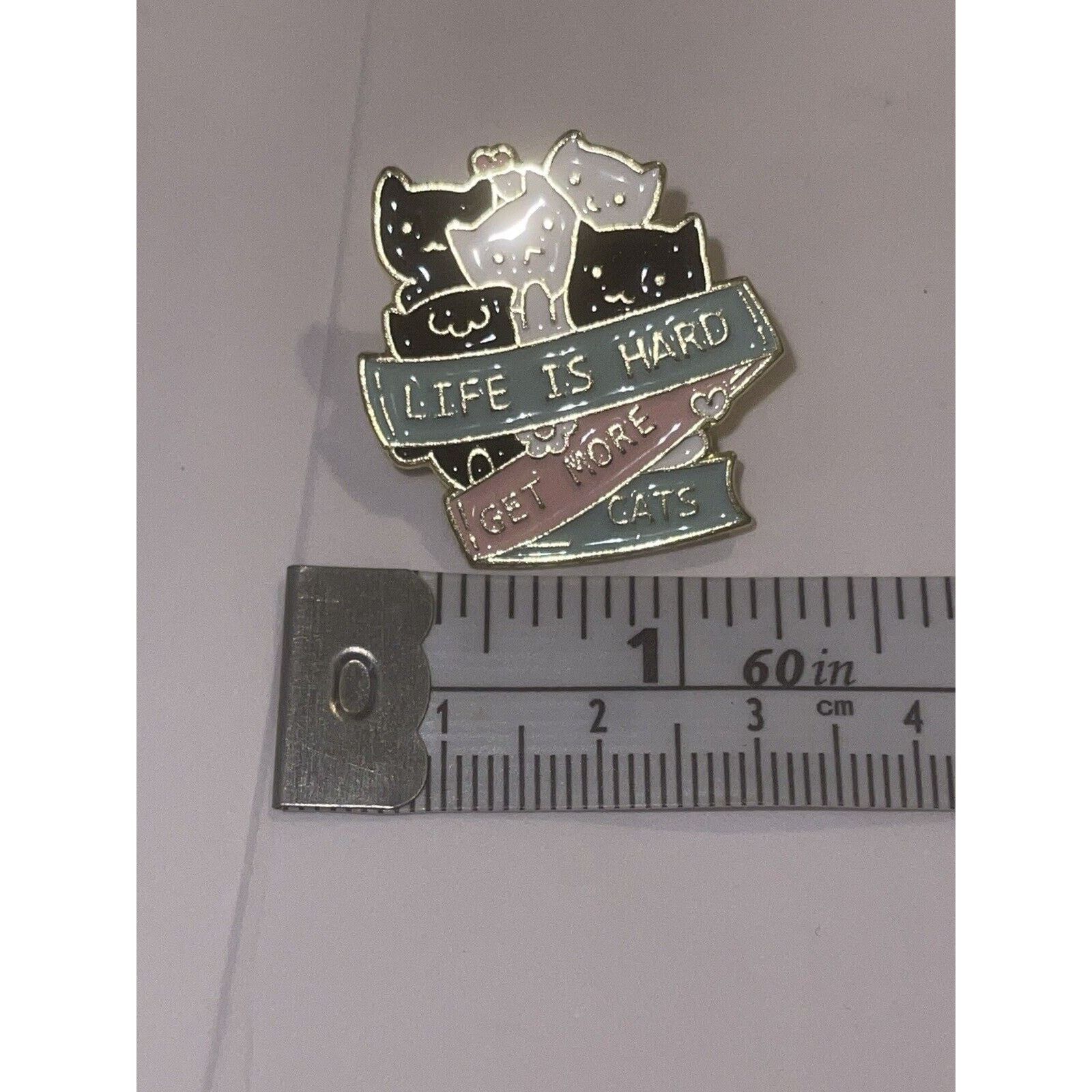 Other Life Is Hard Get More Cats Pin Brooch Size ONE SIZE - 1 Preview