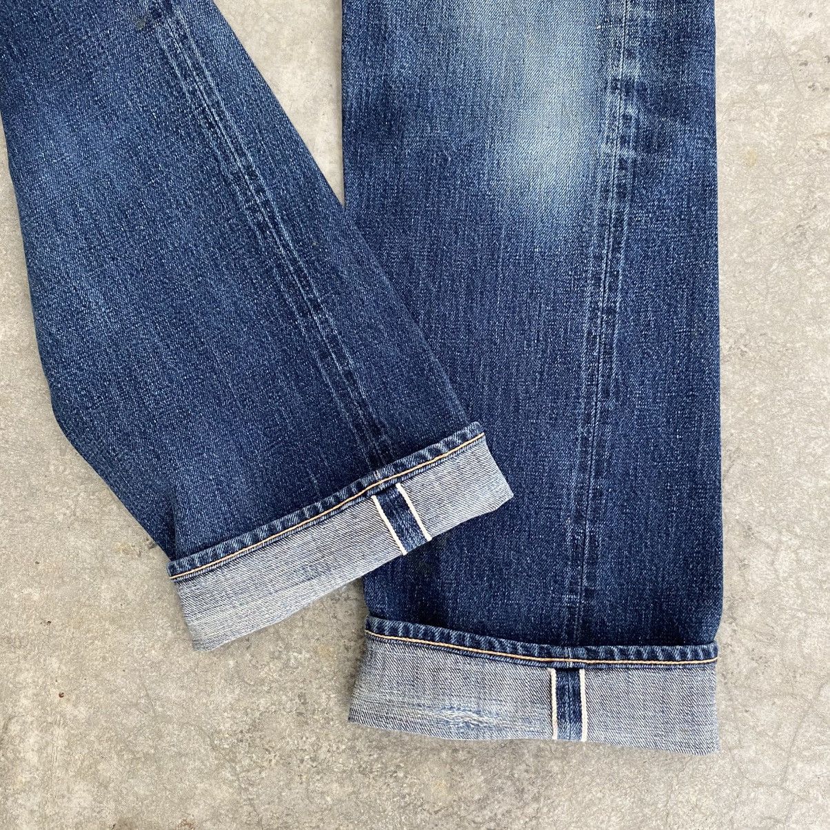 Fujito 2000’s Fujito Made In Japan Faded Blue Selvedge Jeans Size US 33 - 2 Thumbnail