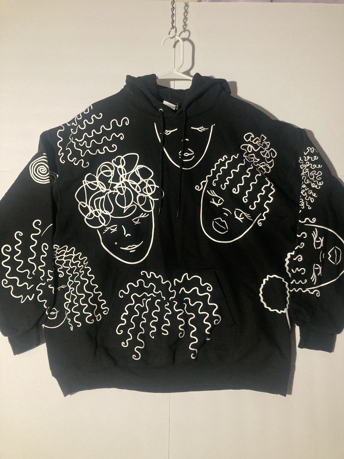 Vintage Vintage Drawn Girl Baddie Faces Hoodie Size US XL / EU 56 / 4 - 1 Thumbnail