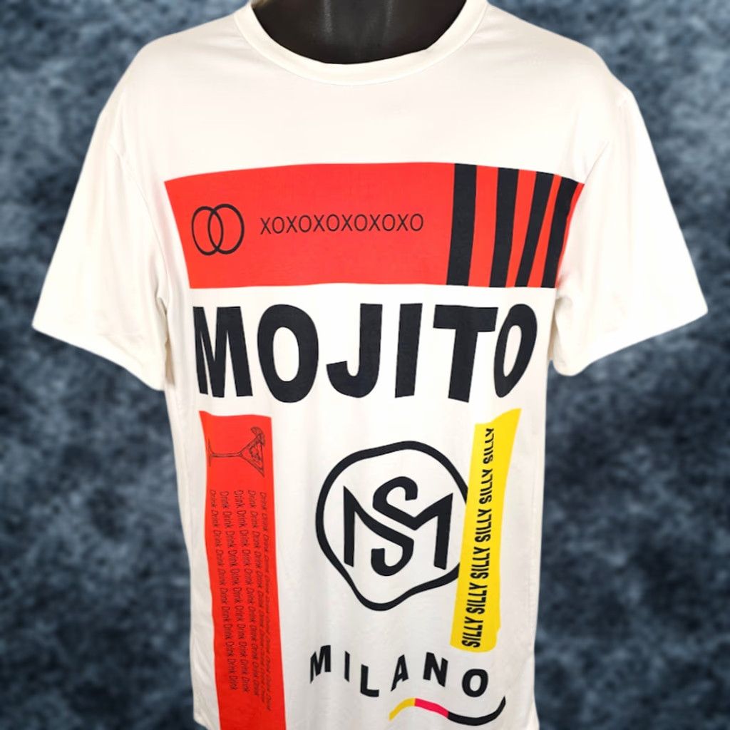 Vintage NOVA Mojito Milano T Shirt Mens Size Medium White Cocktail Tee Size US M / EU 48-50 / 2 - 1 Thumbnail